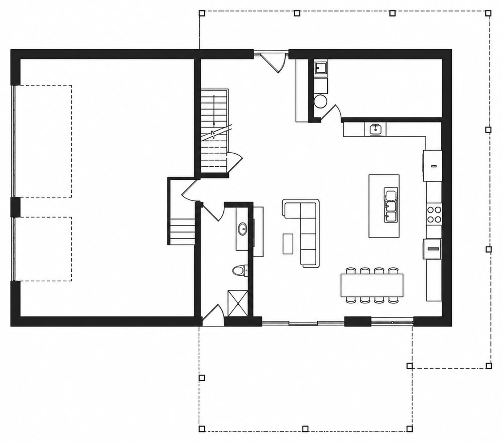 Ground floor plan drawn for a partner firm